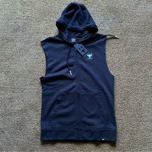 Under Armour Project Rock Mens Full Zip Hoodie Sleeveless Jacket NWT Sz Various